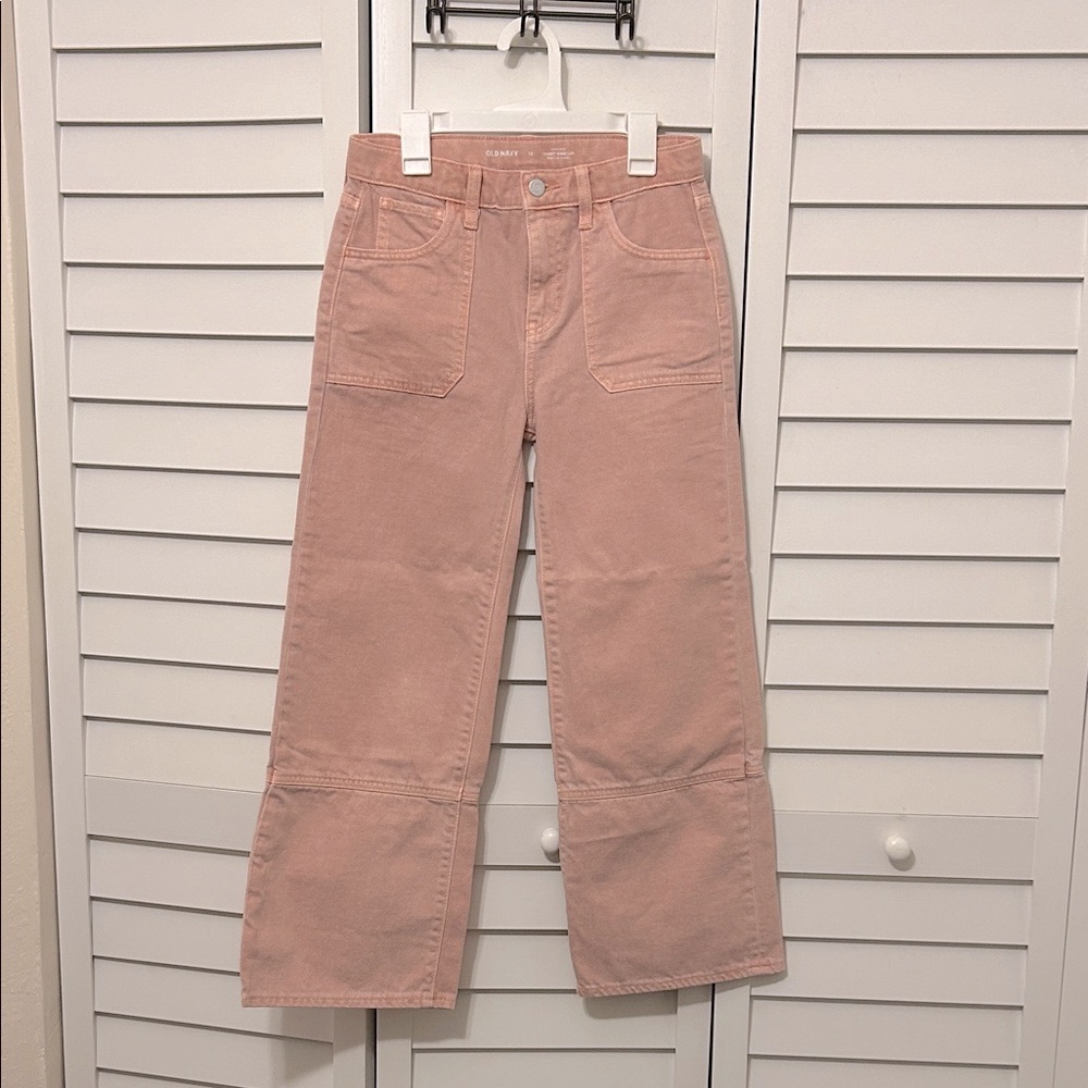 Stylish Pink Wide-Leg Jeans Girls/Petite